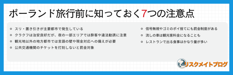 ポーランド旅行の注意点